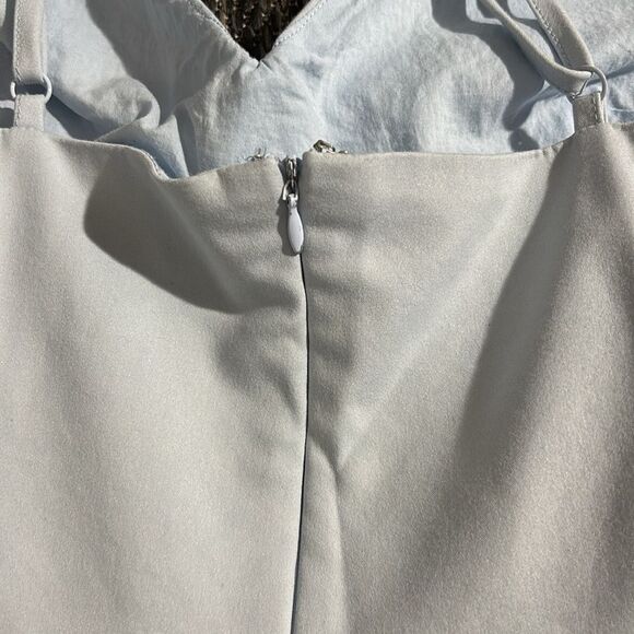 Superdown Blue Jumpsuit with Plunging V-neckline - Picture 5 of 6